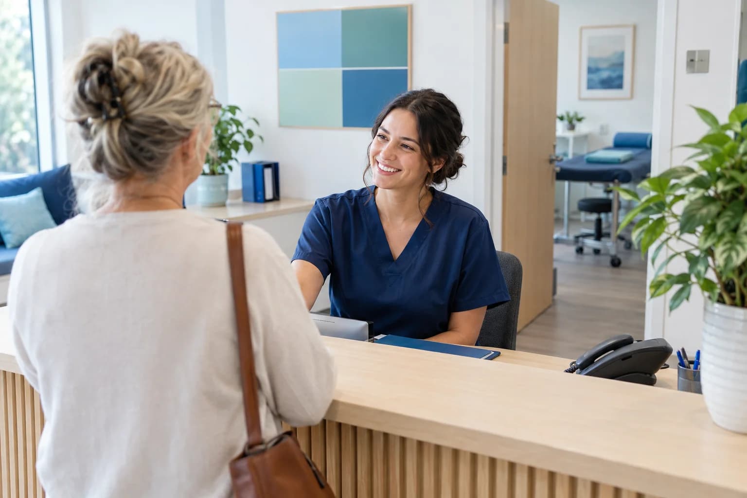 Photo of a osteopathy clinic reception running smoothly